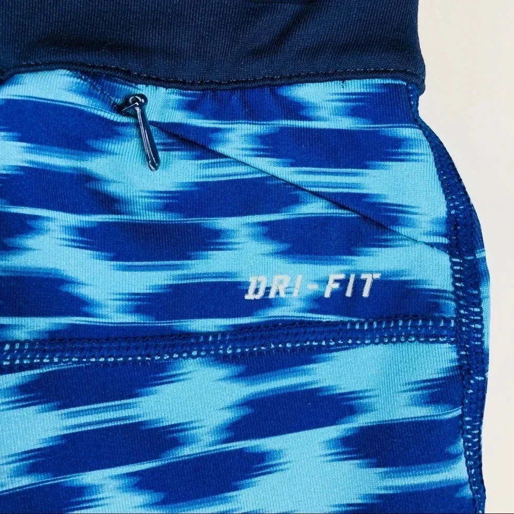 Nike Relay Printed Capri Running Pants Fold Over‎ M